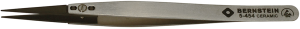 ESD tweezers, uninsulated, antimagnetic, stainless steel, 125 mm, 5-454