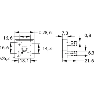 KBPC2516F Diotec Semiconductors Bridge Rectifiers