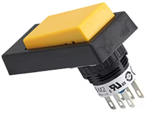 Enabling switch, 2 pole, yellow, unlit , IP40, HE3B-M2