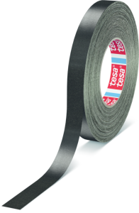 Fabric tape, 25 x 0.31 mm, fabrics, black, 50 m, 04651 04SCHWARZ 50M 25MM