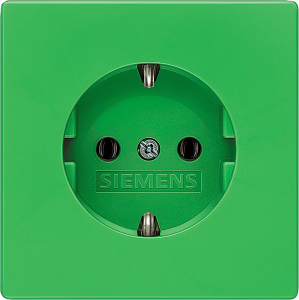 German schuko-style socket, green, 16 A/250 V, Germany, IP20, 5UB1835