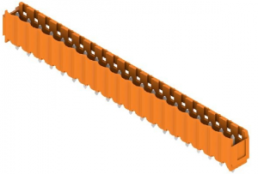 Pin header, 20 pole, pitch 5 mm, straight, orange, 1581960000