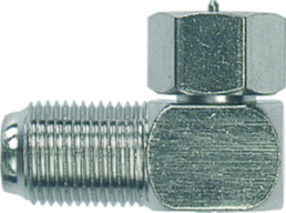 Coaxial adapter, surge arrester, 75 Ω, F plug to F socket, angled, CFA6-02