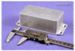 Aluminum die cast enclosure, (L x W x H) 120 x 80 x 59 mm, black (RAL 9005), IP54, 1590TFLBK