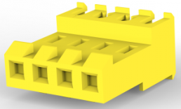 Socket housing, 4 pole, pitch 3.96 mm, straight, yellow, 3-640600-4