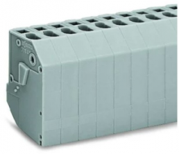 Transformer terminal block, 2 pole, straight, 25 A, 800 V, spring-cage connection, 711-132