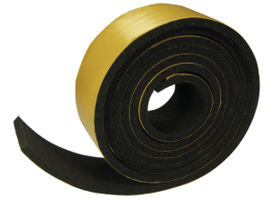 Sealing tape, 30 x 5.0 mm, self-adhesive, black, EPDM, 10 m roll, 1200530001