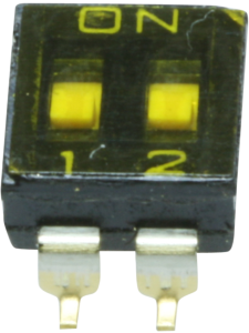 DIP switche, 2 pole, straight, 25 mA/24 VDC, IKD0203000