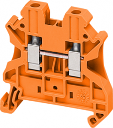 Terminal block, 2 pole, 0.2-4.0 mm², clamping points: 2, orange, screw connection, 32 A