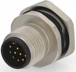 Circular connector, 12 pole, screw locking, straight, T4171230012-001