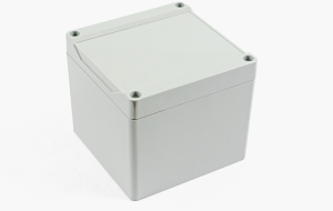 ABS enclosure, (L x W x H) 105 x 105 x 90 mm, light gray (RAL 7035), IP66, 1555LAGY