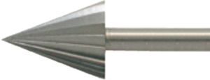 Flat-head reamers, Ø 2.3 mm, shaft Ø 2.35 mm, cone point, steel, tungsten vanadium steel, 5 104 023