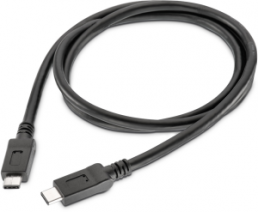 USB 3.1 adapter cable, USB plug type A to USB plug type C, 1 m, black