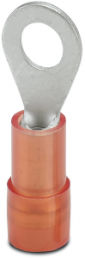 Insulated ring cable lug, 0.5-1.5 mm², AWG 20 to 16, 4.3 mm, M4, red