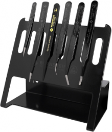 ESD SMD tweezers kit (6 tweezers), uninsulated, antimagnetic, stainless steel, 150 mm, 5-060-AV