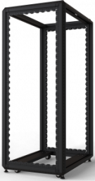 29 U cabinet rack, mobile, (H x W x D) 1400 x 800 x 600 mm, steel, black gray, 20630-207