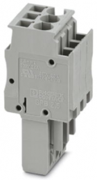 Plug, spring balancer connection, 0.08-4.0 mm², 3 pole, 24 A, 6 kV, gray, 3040122