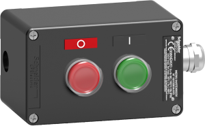 ATEX pushbutton station, 1 start button green, 1 stop button red, 1 Form A (N/O) + 1 Form B (N/C), XAWF210EX