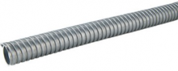Protective hose, inside Ø 14 mm, outside Ø 17 mm, BR 40 mm, steel, galvanized, silver