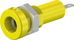 4 mm socket, solder connection, mounting Ø 8.3 mm, yellow, 23.0450-24