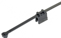 Edge clip, max. bundle Ø 51 mm, nylon/steel galvanized, black, (L x W x H) 203 x 9.4 x 15.7 mm