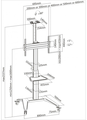 ICA-TR48W EFB-Elektronik Monitor mount Image 5