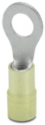 Insulated ring cable lug, 4.0-6.0 mm², AWG 12 to 10, 6.5 mm, M6, yellow