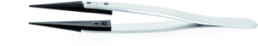 ESD plastic tweezers, uninsulated, antimagnetic, Carbon fiber, 115 mm, 3CCFR.SA.1