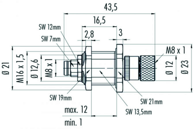 1392390000 Weidmüller Sensor-Actuator Adapter Image 2