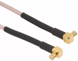 Coaxial Cable, MCX plug (angled) to MCX plug (angled), 50 Ω, RG-316DS, grommet black, 1.219 m, 255104-03-48.00