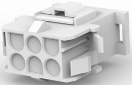Socket housing, 6 pole, pitch 6.35 mm, straight, white, 770027-1