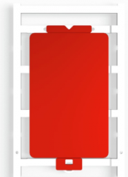 Device marker, (L x W) 54 x 85 mm, red, 10 pcs