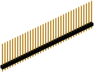 Pin header, 36 pole, pitch 2.54 mm, straight, black, 10048955