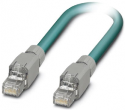 Network cable, RJ45 plug, straight to RJ45 plug, straight, Cat 5, S/UTP, PUR, 10 m, blue