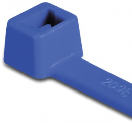Cable tie internally serrated, ethylene tetrafluoroethylene copolymer, (L x W) 150 x 3.5 mm, bundle-Ø 3 to 36 mm, blue, UV resistant, -80 to 170 °C