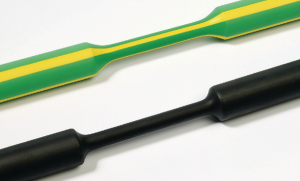 Heatshrink tubing, 3:1, (3/1 mm), polyolefine, cross-linked, yellow/green