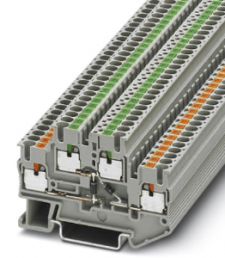 Component terminal block, push-in connection, 0.14-4.0 mm², 4 pole, 20 A, 6 kV, gray, 1032738
