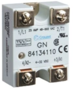 Solid state relay, 660 VAC, 4-32 VDC, 75 A, PCB mounting, 84134130
