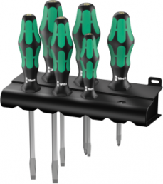 Screwdriver kit, PH1, PH2, 3.5 mm, 4 mm, 5.5 mm, 6.5 mm, Phillips/slotted, L 125 mm, 05007680001