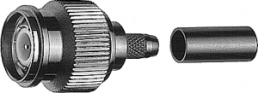 TNC plug 75 Ω, RG-59B/U, 0.6-3.7, 0.6L-3.7, crimp/crimp, straight, 100023818