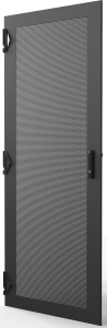 Varistar CP Steel Door, Perforated With 3-PointLocking, RAL 7021, 24 U, 1200H, 800W