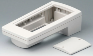 ABS/polycarbonate handheld enclosure, (L x W x H) 220 x 120 x 65 mm, gray white (RAL 9002), IP65, A9046207