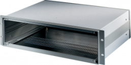19 inch slide-in unit, 2 U, 84 HP, (W x H x D) 483 x 88 x 254.5 mm, aluminum, stone gray, 10828-171