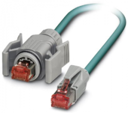 Network cable, RJ45 plug, straight to RJ45 plug, straight, Cat 5e, SF/UTP, PUR, 2 m, blue