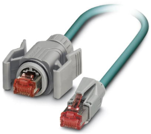 Network cable, RJ45 plug, straight to RJ45 plug, straight, Cat 5e, SF/UTP, PUR, 1.5 m, blue