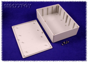 ABS enclosure, (L x W x H) 221 x 150 x 58 mm, light gray (RAL 7035), IP54, 1591XXFGY