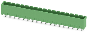 Pin header, 18 pole, pitch 5 mm, straight, green, 1755668