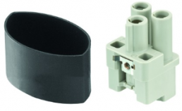 Socket contact insert, 3A, 2 pole, unequipped, crimp connection, with PE contact, 09120023152