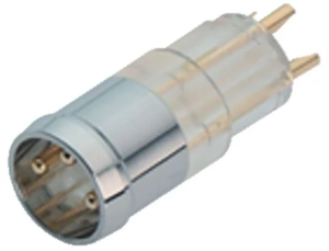 Panel plug, M8, 3 pole, solder connection, snap-in, straight, 09 3411 40 03