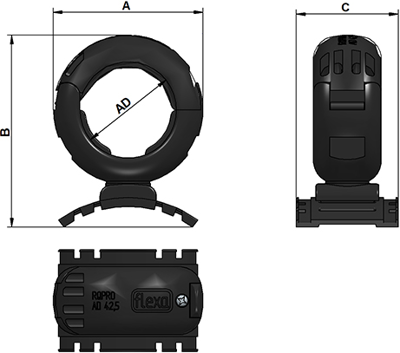 1 5040 042 200 Flexa Cable Holders Image 2